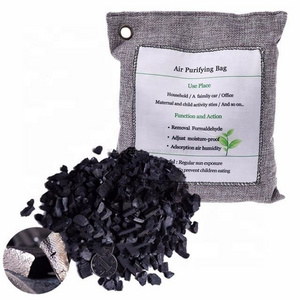 Most Effective Grey Color Natural Bamboo Charcoal Refrigerator Deodorizer Air Purifying Bag