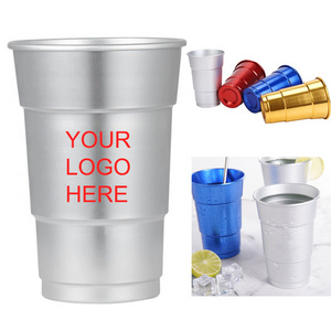 12 Oz 16 Oz 20 Oz Aluminum Mugs Metal Cups Pint Cup Tumblers Disposable Aluminum Cups for Cold Beer Drinks