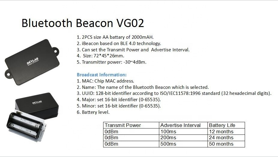 SKYLAB Low Power Consumption Waterproof Bluetooth Eddystone Nordic chipset Beacon itag bluetooth beacon