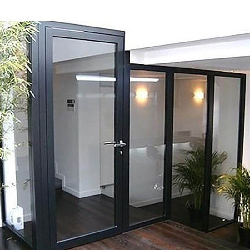 Skyland Soundproof PVC Casement Door UPVC Swing Glass Aluminum Double Swing French Casement Doors