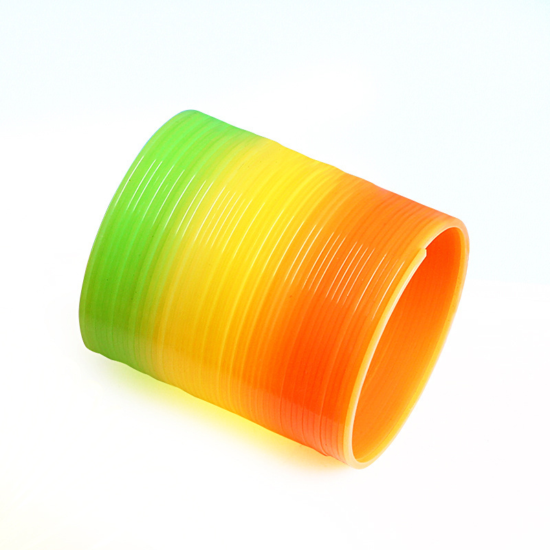 Classic Toys Magical Rainbow Spring Gradient Shape Ring Coil Toy For Kids Children Students