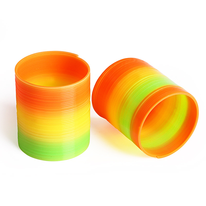 Classic Toys Magical Rainbow Spring Gradient Shape Ring Coil Toy For Kids Children Students