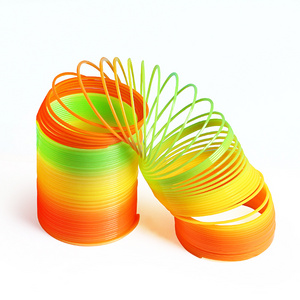 Classic Toys Magical Rainbow Spring Gradient Shape Ring Coil Toy For Kids Children Students