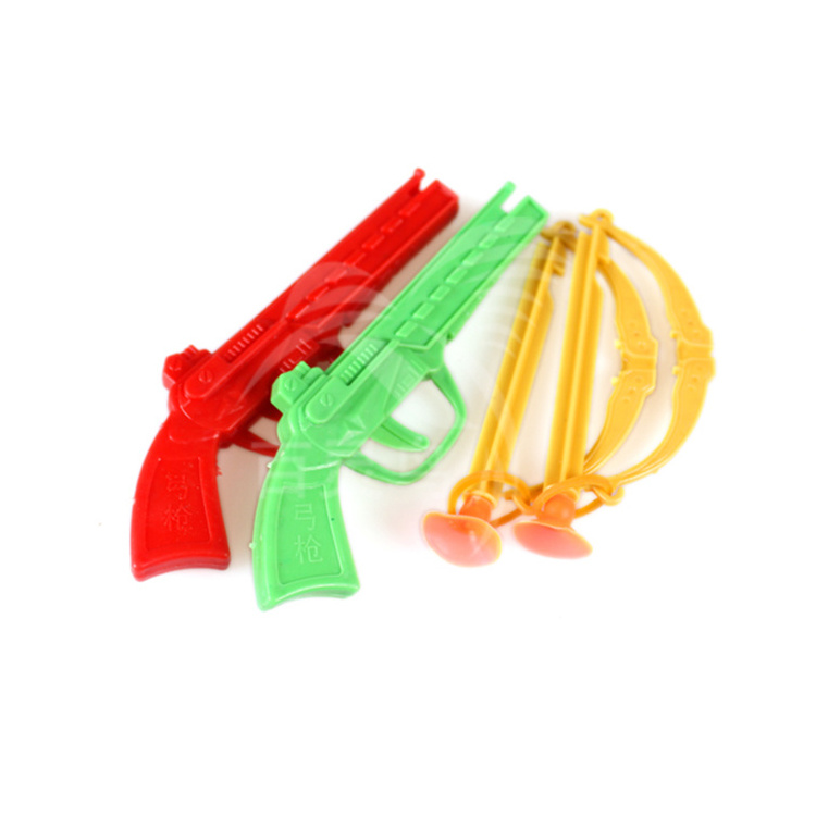 Very Funny Wholesale Cheap Price Hunting Slingshot bow and arrow Plastic gun toy For Snack Promotional Gift