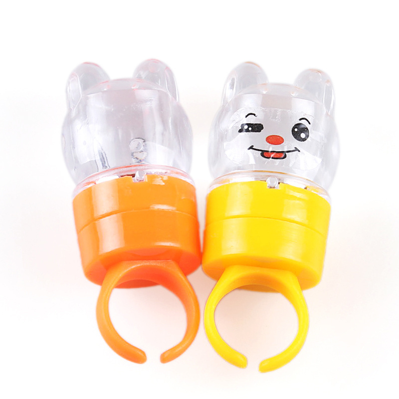 New Design Cartoon Creative LED Light Flash Finger Ring toy For Christmas Child/ Kids