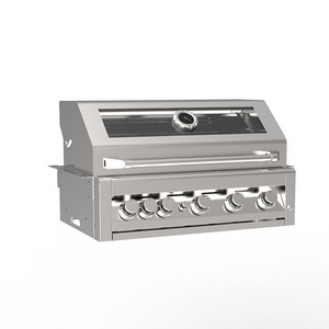 Stainless Steel 6 Burners Bbq Smokers Built In Cabinet Outdoor Charcoal Gas Bbq Grills