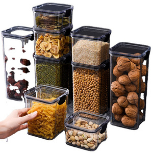 Creative House kitchen dry food nuts fruit fresh transparent 5 pieces plastic box airtight storage container set with lid