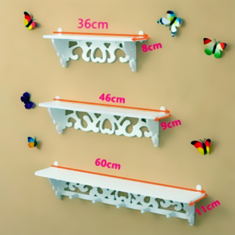 European living room creative bedroom wall partition wall shelf wall hanging shelf coat rack storage no hole punch