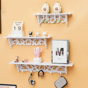 European living room creative bedroom wall partition wall shelf wall hanging shelf coat rack storage no hole punch