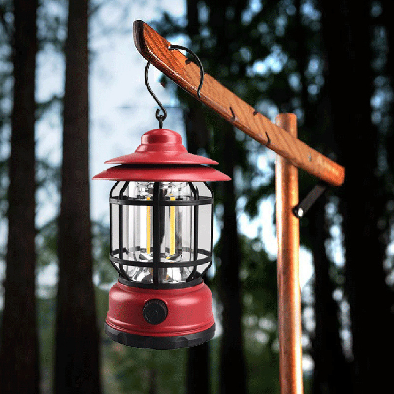 USB Charging Hanging Hand Crank Candle Lamp for Emergency, Storms, Waterproof LED Camping Light Lantern