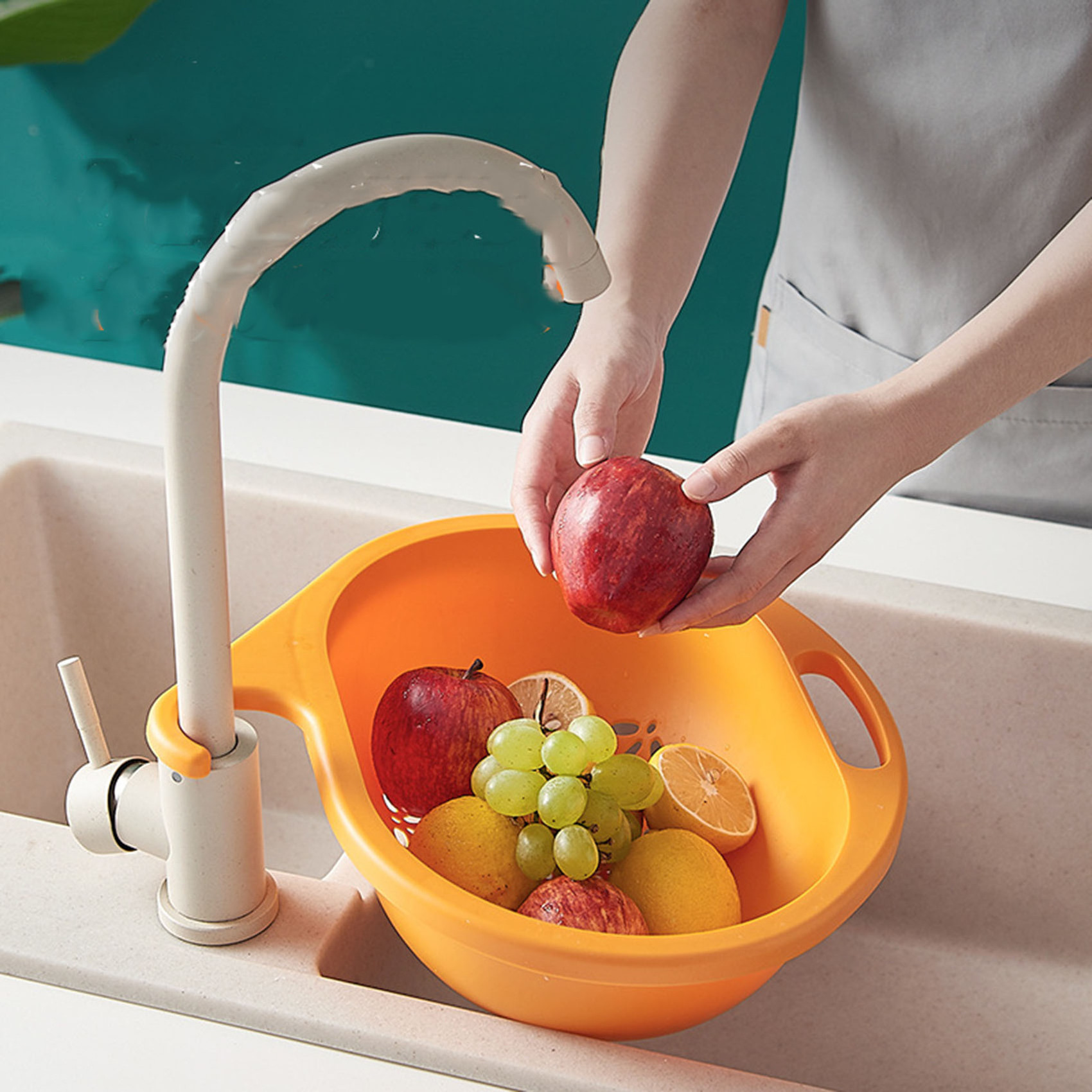 2024 hot sell kitchen accessories kitchen tools sink drain basket Vegetable fruit basket Multifunctional hanging faucet rack