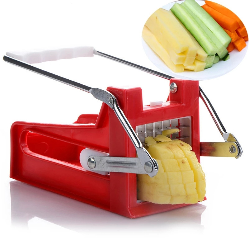 2024 Hot Sale Stainless Steel Meat Chips Machine Home Kitchen Tools Manual Potato Slicing French Fries Cutter