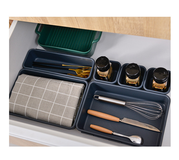 2024 8 pcs Kitchen accessories Living room Bedroom Office Storage Box under desk drawer organizer plastic drawer storage