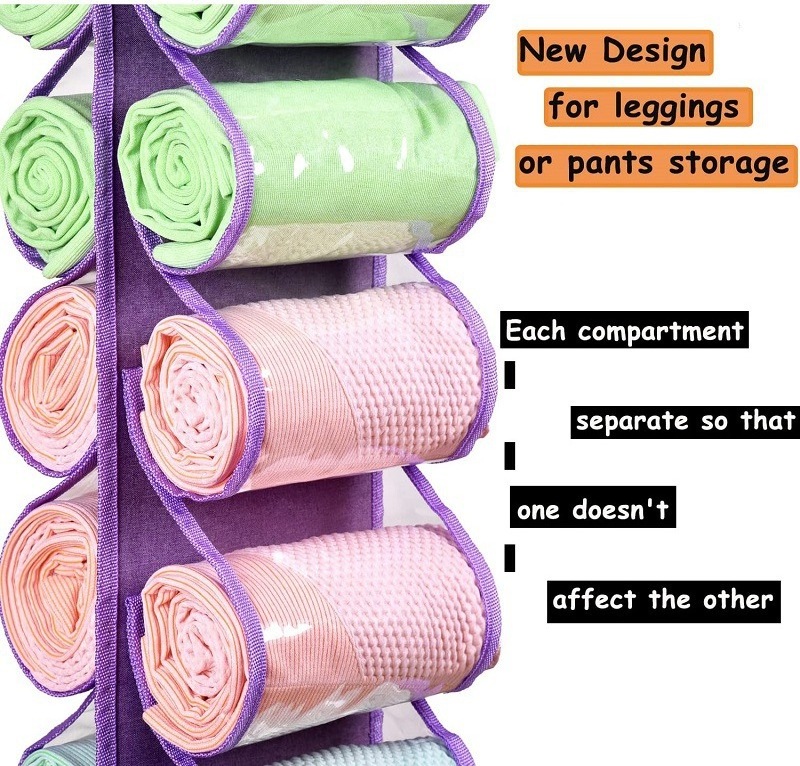 New Yoga Pants Leggings Storage Bag Hanging Clothes Towel Underwear Storage for Wardrobe