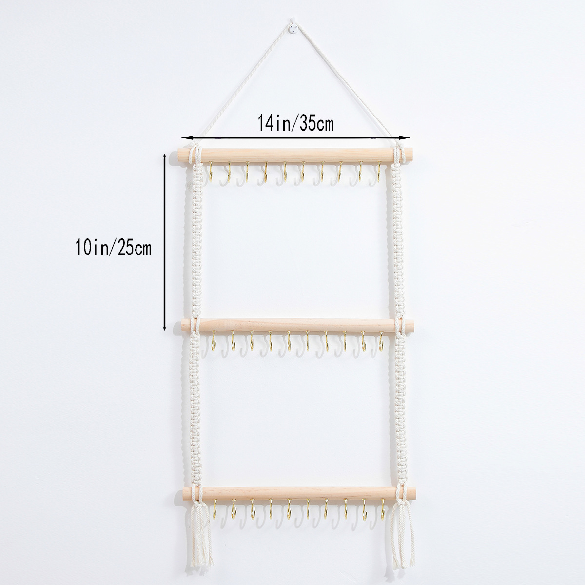 Cotton rope hand-woven hairband headband hair accessories hairpin storage rack home wall tapestry hanging decoration