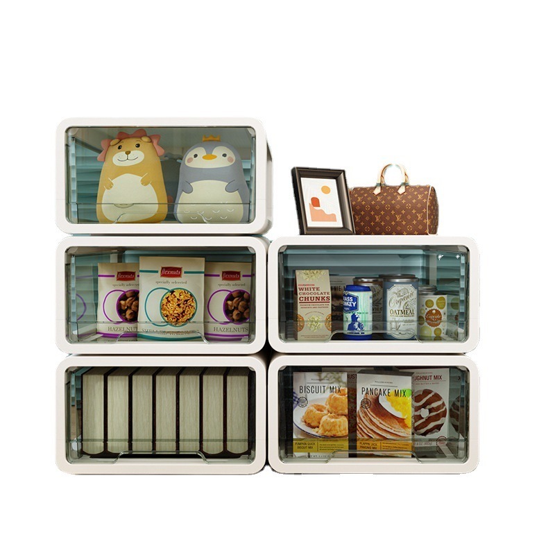 Plastic Storage Box for Closet Organizers Transparent Containers Drawer Storage Boxes for Home Clothes