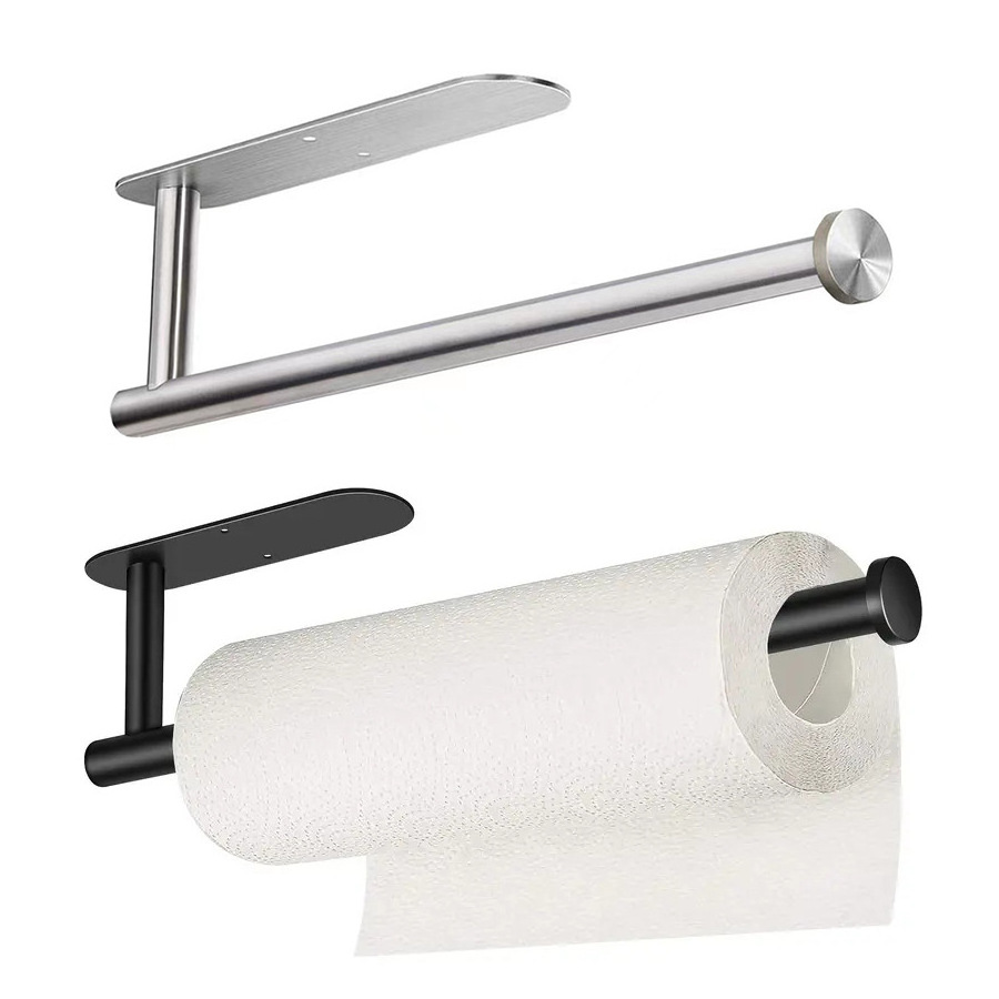 Paper Towel Holders Black Under Cabinet Wall Mount Paper Towels Rack for Kitchen