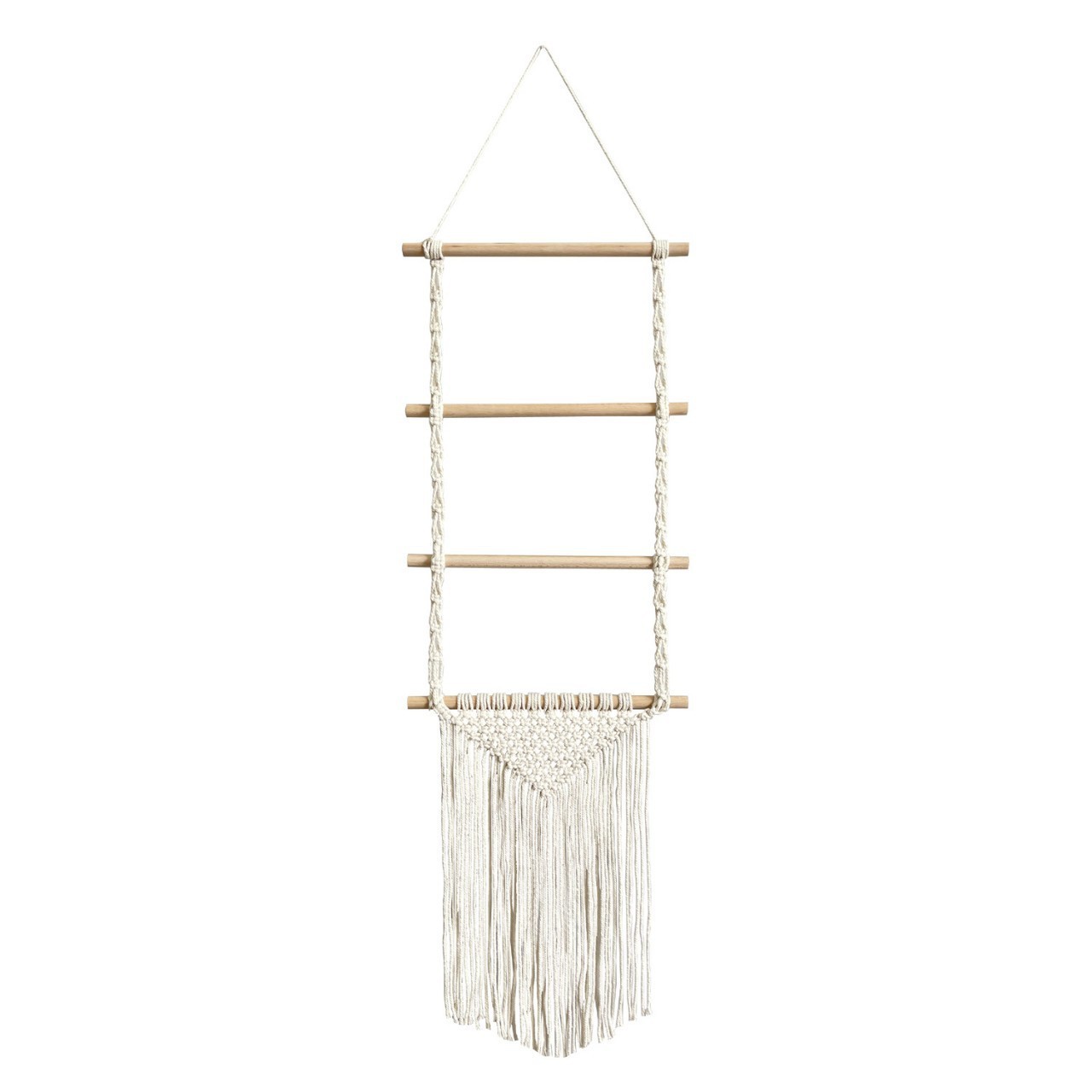 Bohemia Artificial Braided Hair Accessories Storage Rack Cotton Rope Hanging Tassel Children's Room Wall Hanging Decoration