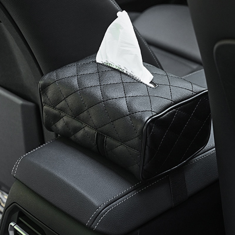 Car Tissue Holder Universal Sun Visor Tissue Box Auto Interior Accessories Pink/Black/White Tissue Holder