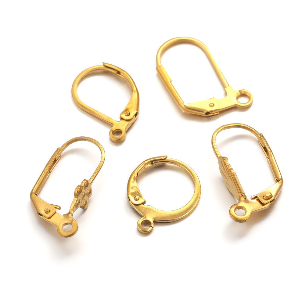 100pcs/bag Stainless Steel French Earring Hooks For Jewelry Making Ear Wire Hoop Earrings DIY  Making Supplies Components