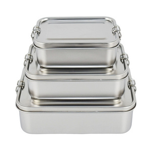 Dishwasher Safe Leak Proof  550ML 850ML 1400ML 2400ML Kids Adult Stainless Steel Bento Lunch Container Box