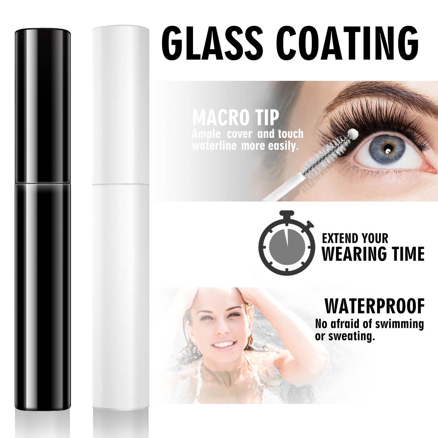 Jaunty Sky 5g Clear Waterproof No Irritation Diy Eyelash Extension Glue Adhesive Retention Coating Mascara