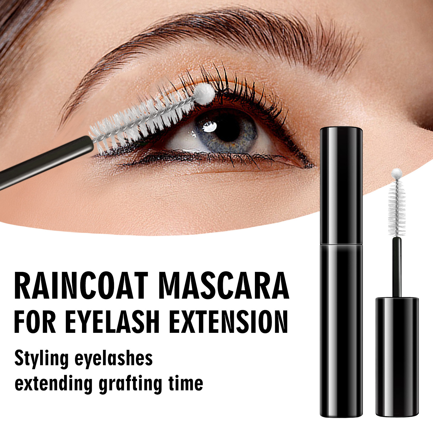 Jaunty Sky 5g Clear Waterproof No Irritation Diy Eyelash Extension Glue Adhesive Retention Coating Mascara