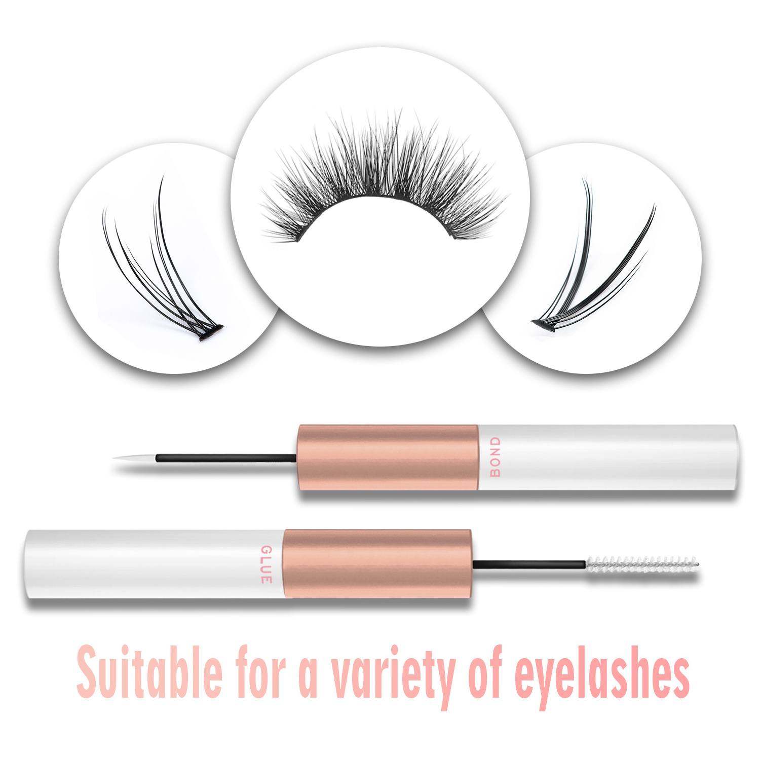 Jaunty Sky False Eyelash Korea Strip Lash Glue Custom Logo Strong Adhesion Waterproof Latex Free Black/White Lash Glue