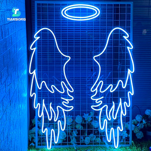 Custom Interior Outdoor Led Neon Signs Hello Beautiful Angel Wings Neon Lights Sign