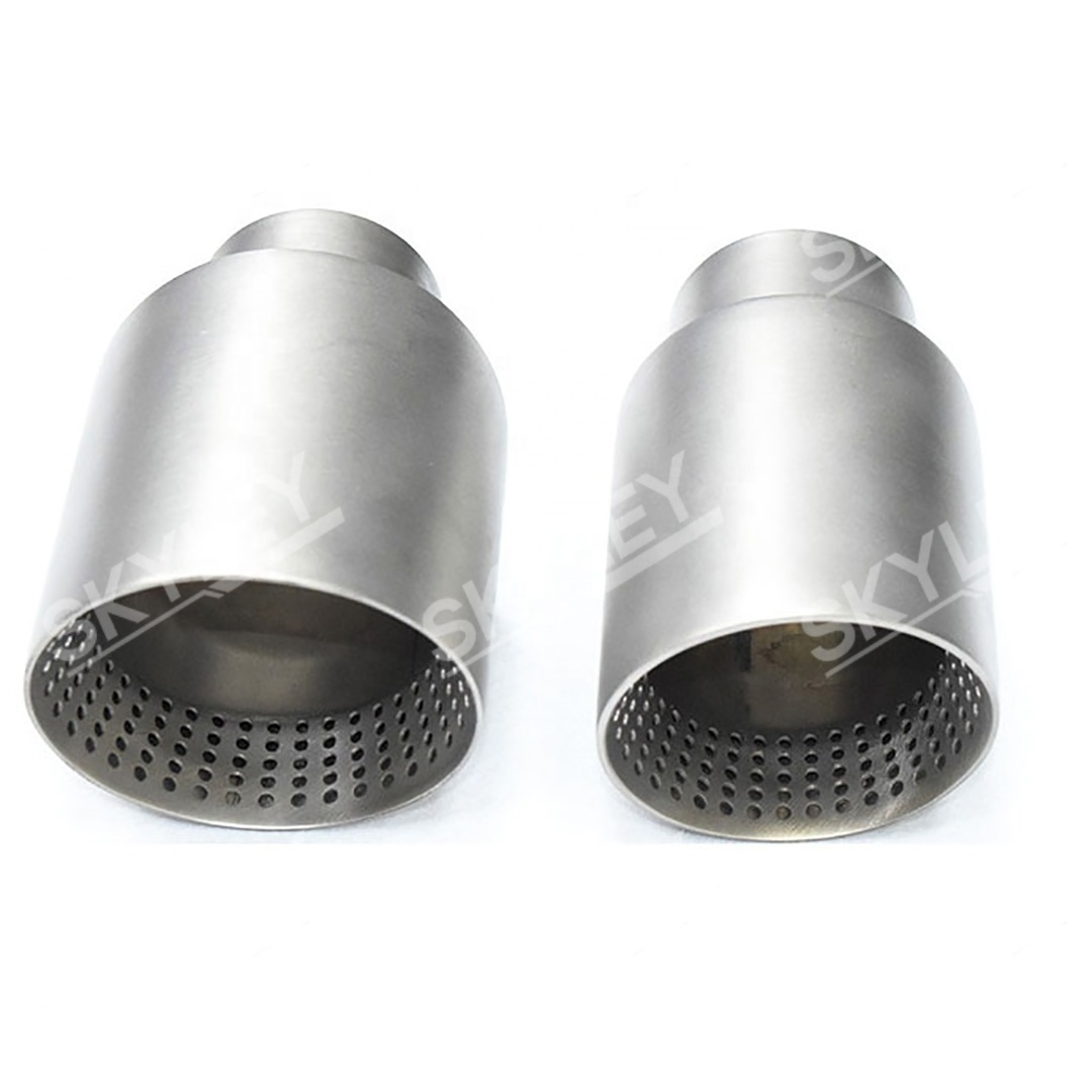 SKYLEY Matte Stainless Steel Car Exhaust Tip System Pipe Universal Exhaust Tip For VW GTI MK7 Golf7 Nozzle 60MM 63mm Muffler Tip