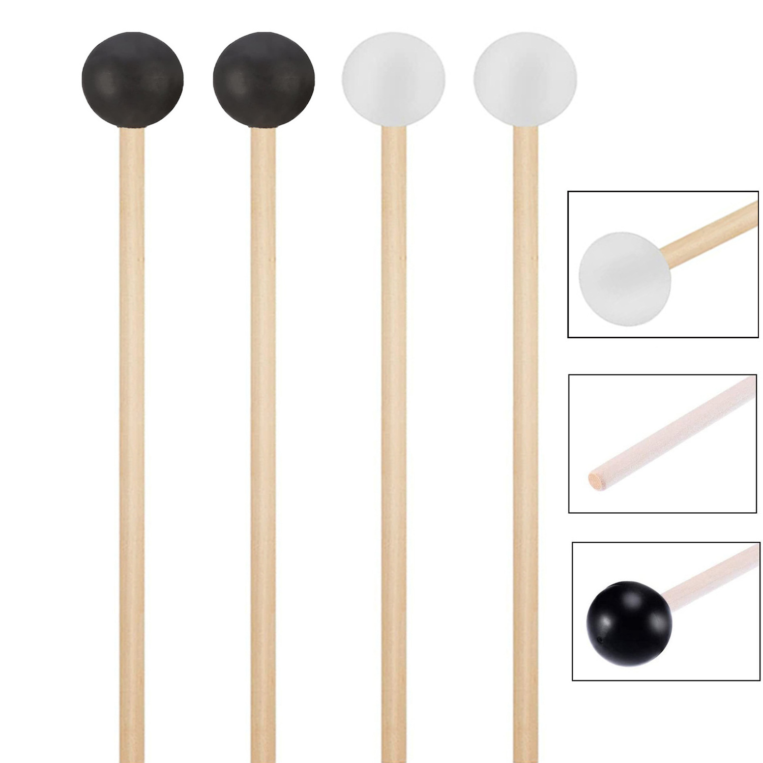 DHBS-3 plastic head xylophone Maple drum sticks Marimba mallets A pair of percussion mallets