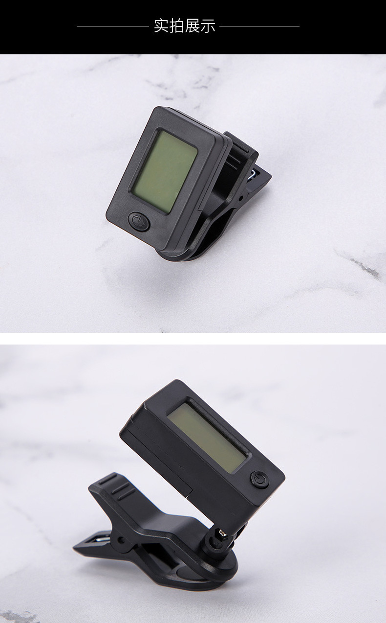 Popular OEM LCD Digital Guitar Tuner Clip For Acoustic guitar, Bass, Violin, Ukulele