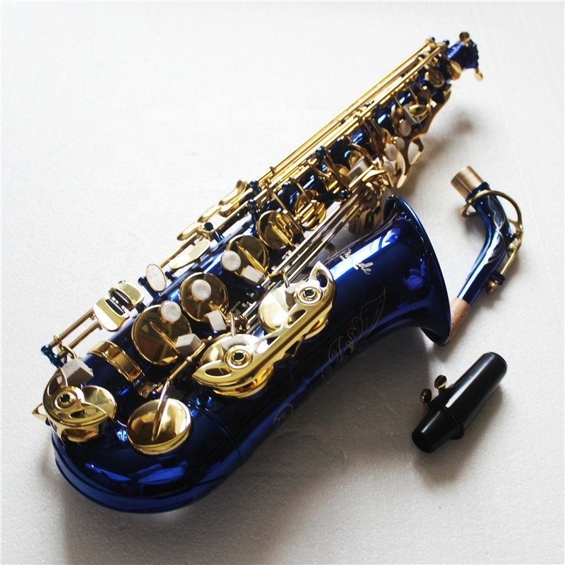 Alto saxophone, blue nickel plated saxophones