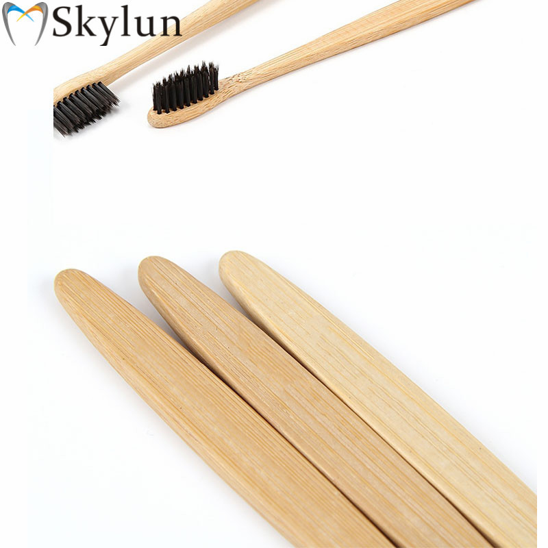 Eco friendly Bamboo toothbrush Adult Kids Colorful Bristle Bamboo Toothbrush Activated charcoal bamboo toothbrush