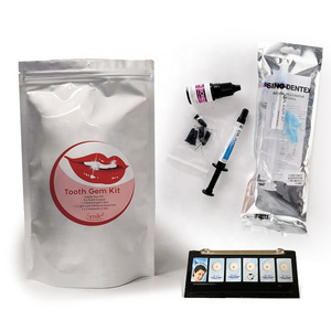 Private Label Teeth Gem Set Material BONDing Light Cure Adhesive 37% Etchant Blue Gel Composite Tooth Gem Kit