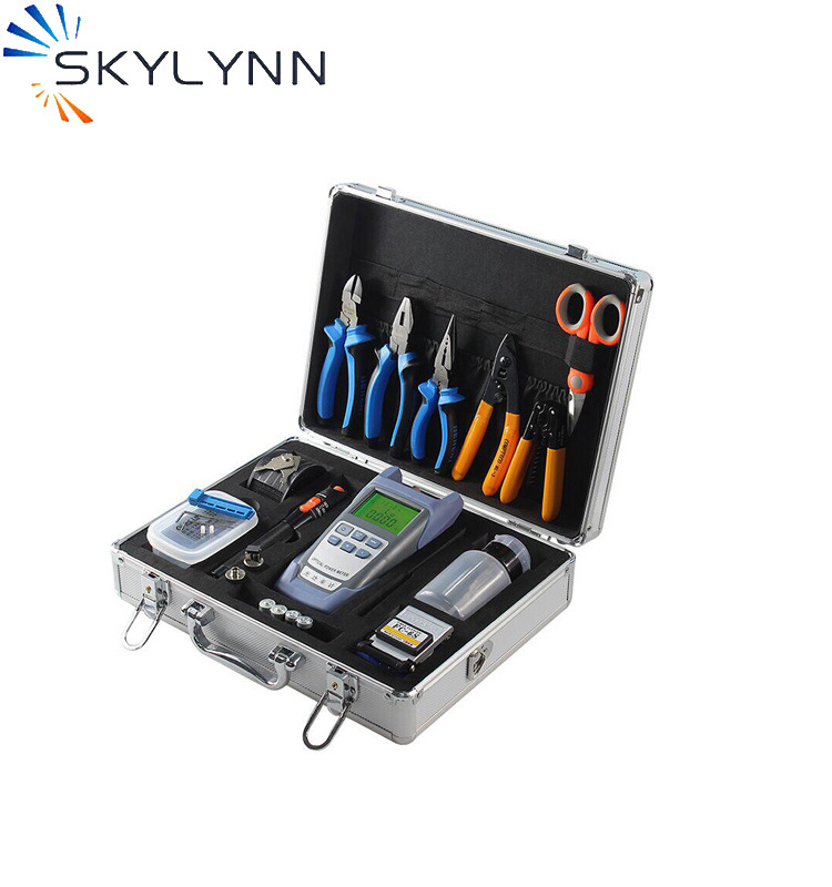 Shenzhen Telecommunications Fiber Optic ftth Network Tool Kit Set Drop Cable Cutting Stripper Jointing Tools