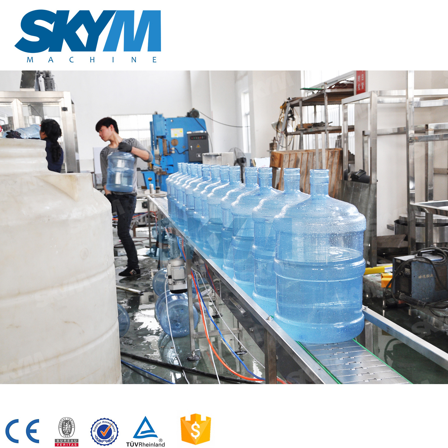 Automatic Water Filling Machine 3 To 5 Gallon Bottled Mineral Water Bottling Line 19l Water Filling Machine