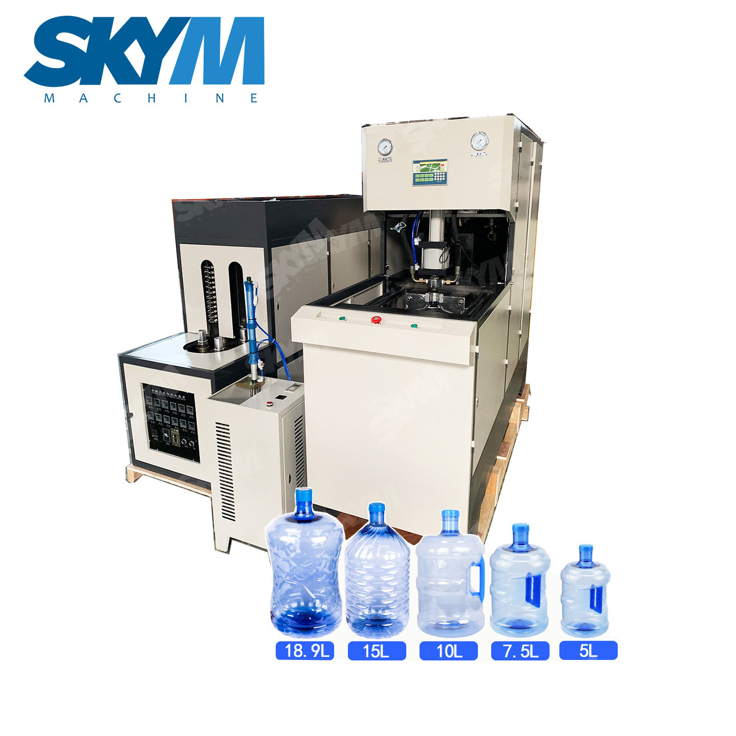 Semi Automatic 18 Litre 19 Liter 20Liter Jar Plastic PET Water Bottle Making 5 Gallon Bottle Blowing Machine Price