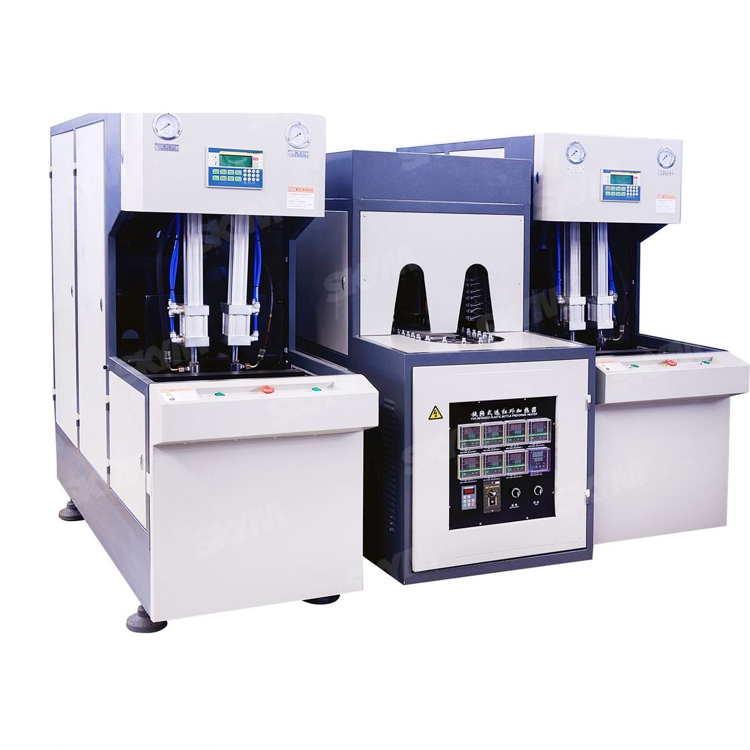 Semi Automatic Injection Plastic Blow Moulding Machine PET Jar Blower Bottles Blowing Making Machine