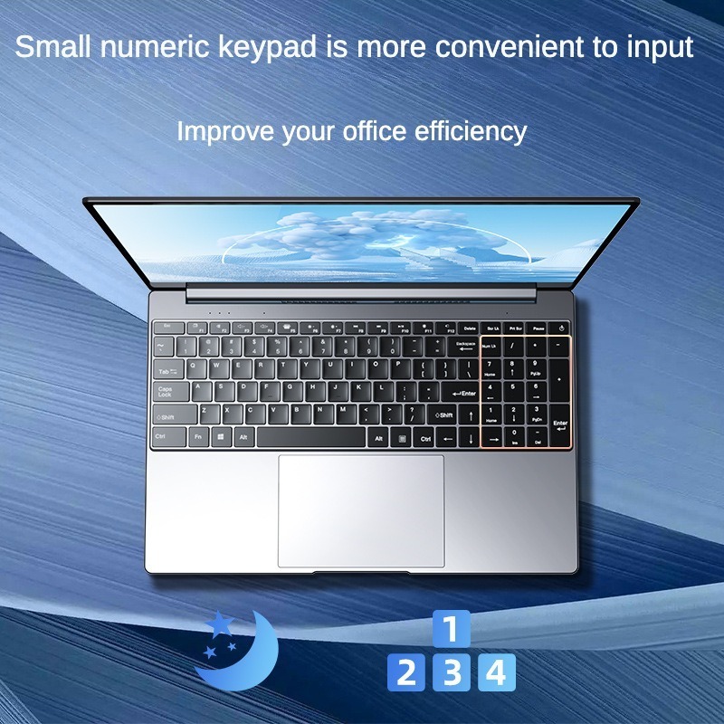 New Design 15.6'' Intel notebook N5095 win11 Laptop Computer 8gb 256gb 512b SSD keyboard language optional 15 inch laptops