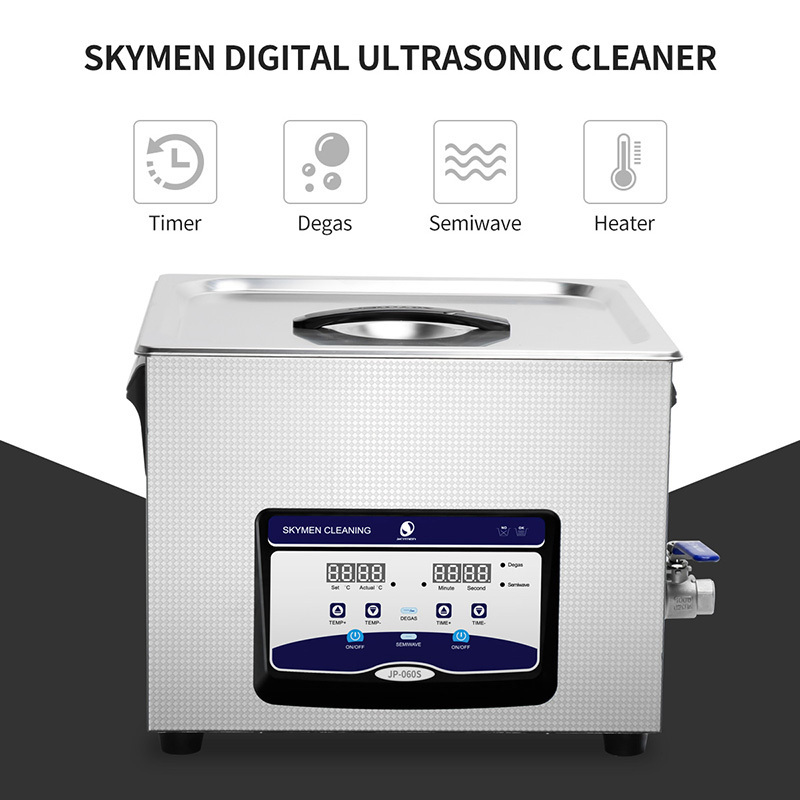 Skymen Benchtop Ultrasonic Bath, Portable Ultrasonic Cleaner with 15 Liters Tank Capacity