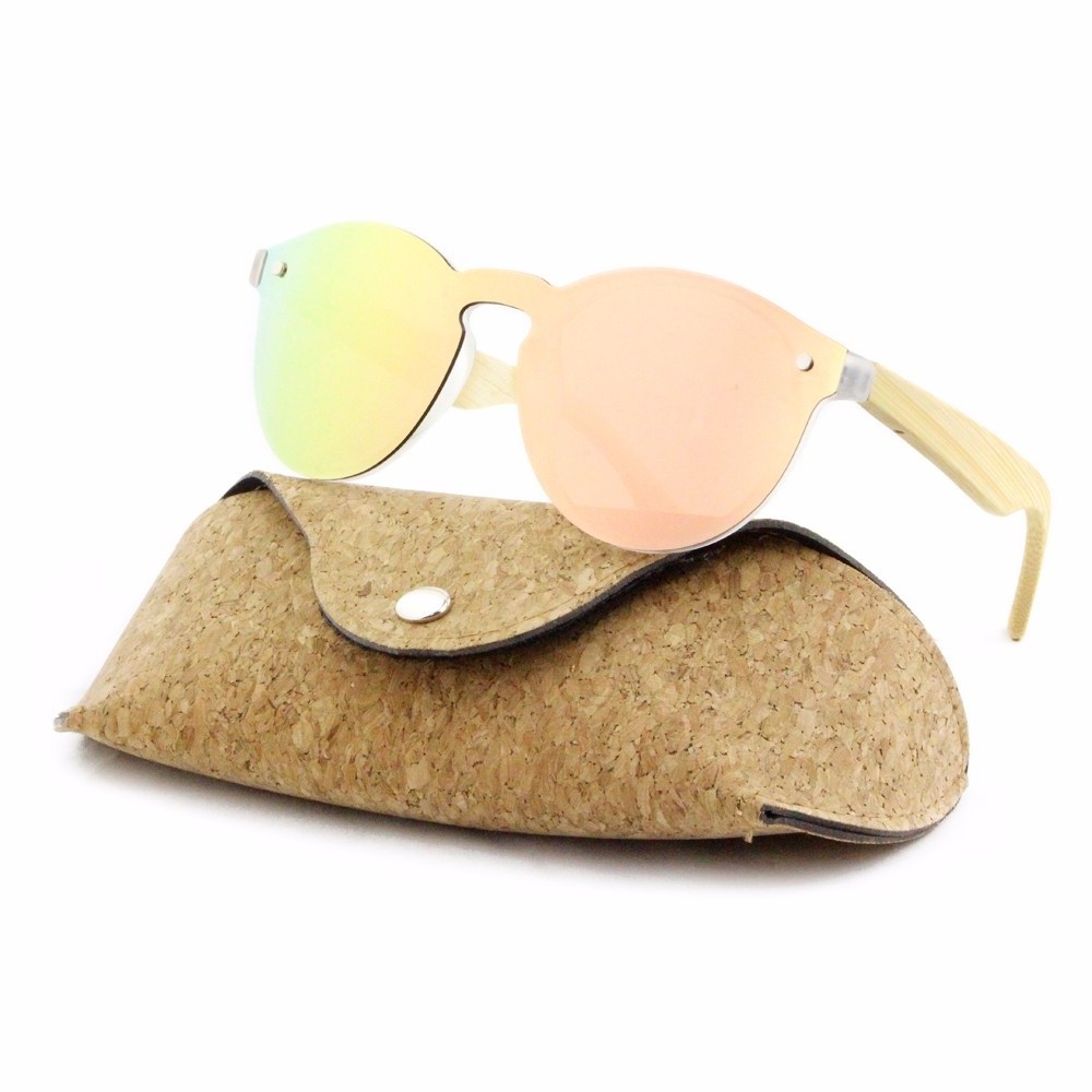 USA CE Mirror Rimless China Wood Bamboo Sunglasses Custom Logo UV400 Cat.3 shades 2021 small women frameless sunglasses