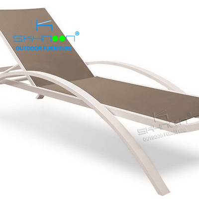 poolside stackable sun lounger aluminum outdoor furniture sun lounger with arm luxury sun lounger (53023)