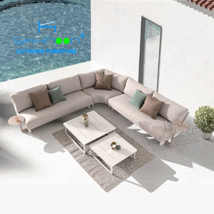 modern outdoor rope furniture Best choices new European style outdoor corner sofa Patio lounge set(72048)