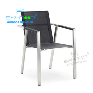 Hot Sale outdoor sling chairs Modern cheap dining aluminum outdoor chairs Wholesale garden chair(51320A)