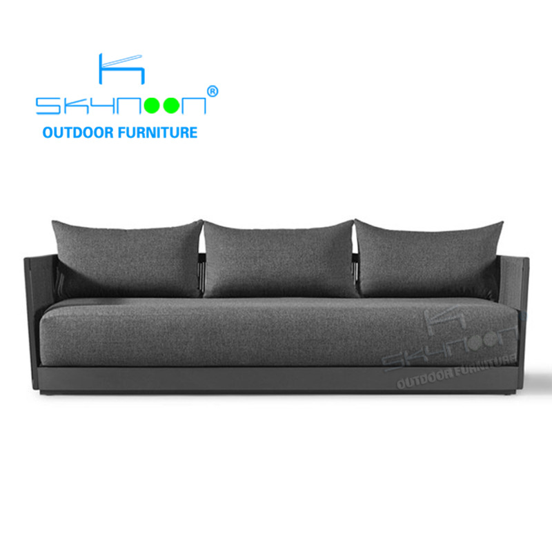 Luxury new design modern outdoor sectional,weaving handmade outdoor rope sofa,Hot sale L shape garden sofas(72153)