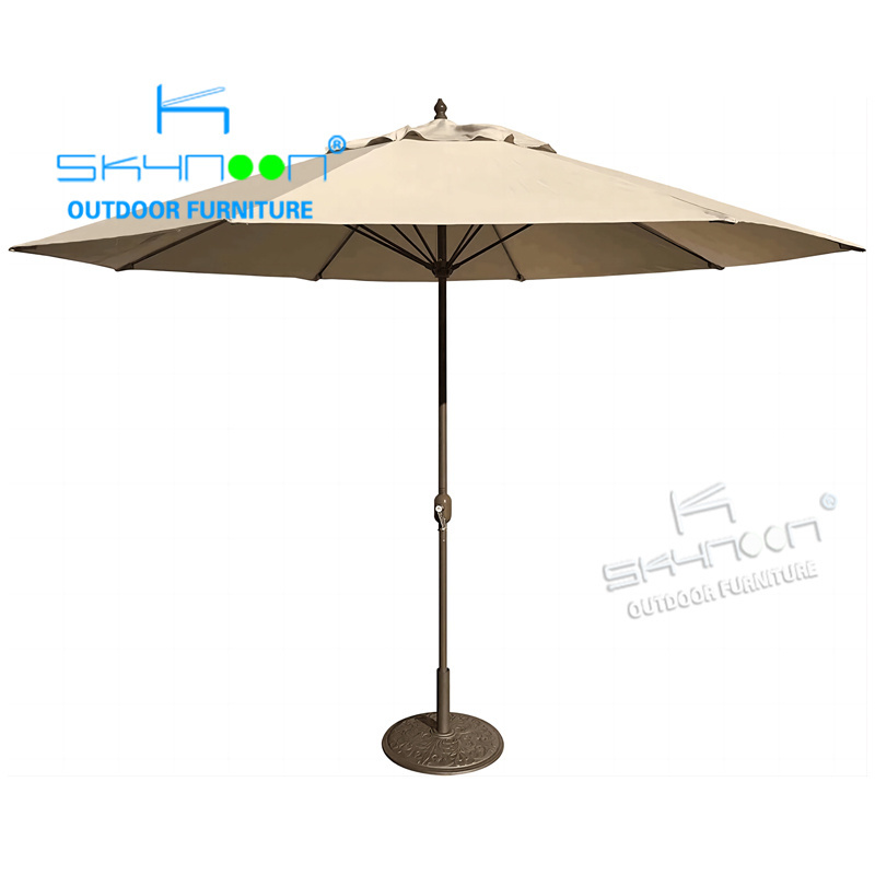 High quality fabric aluminum garden umbrella new design poolside sunshade outdoor umbrella beach parasol(TK009)