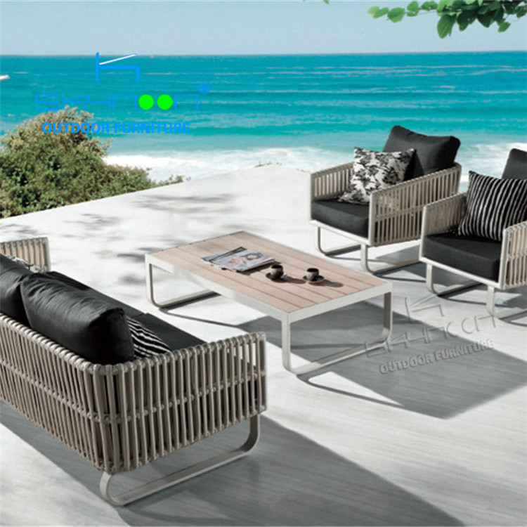 Modern outdoor furniture super large low price rattan garden aluminum retro factory direct prestige outdoor furniture(22047)