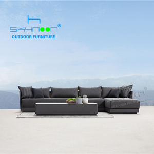 Luxury new design modern outdoor sectional,weaving handmade outdoor rope sofa,Hot sale L shape garden sofas(72153)