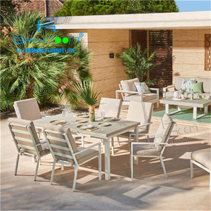 All Weather aluminium outdoor dining set All Modern Aluminum table and chair outdoor Modern Elegant outdoor dining set(31063)